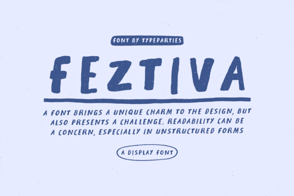 Feztiva: A Whimsical Display Font for Festive Designs