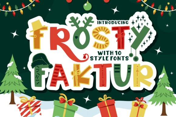 Frosty Faktur: A Festive Display Font for Christmas Designs