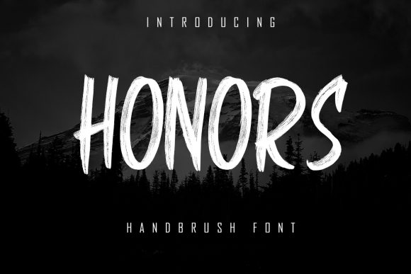 Honors: A Bold, Brushed Display Font for Impactful Designs