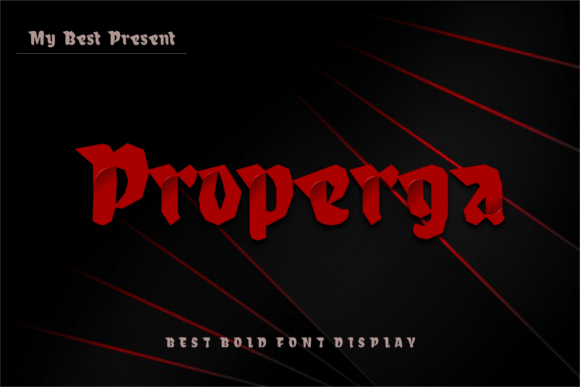 Properga: A Modern Display Font for Bold, Stylish Designs