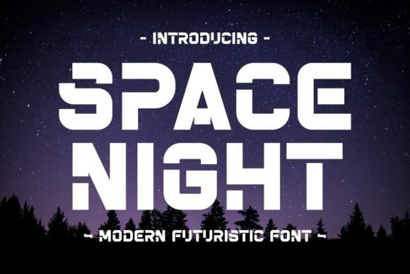 Space Night: Modern Cosmic Display Typography