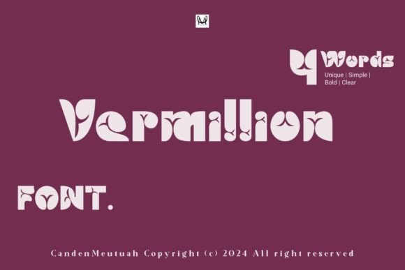 Vermillion: A Playful Font for Creative Projects