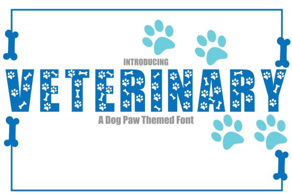 Veterinary: A Display Font with Charming Paw Prints