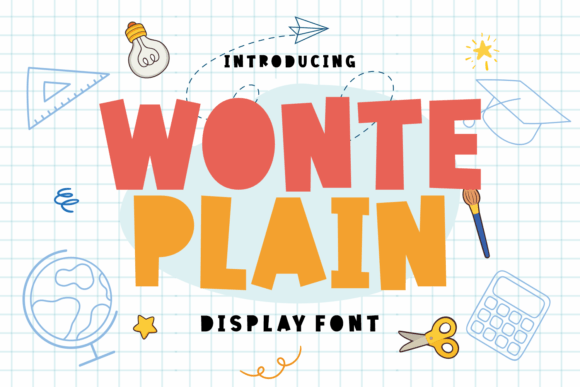 Wonte Plain: A Quirky Display Font for Creative Projects